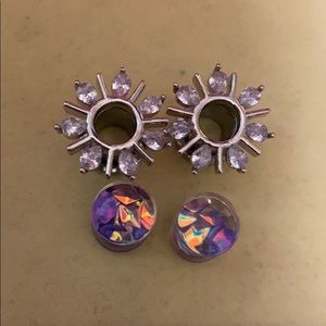 Size 0 body jewelry/ gauges.